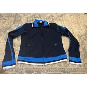 Vintage Nike Track‎ Jacket Full Zip Womens Sz  Small (4-6) blue